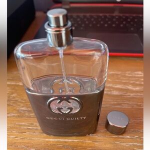 Gucci Guilty Black and Silver Eau de Toilette Empty Bottle